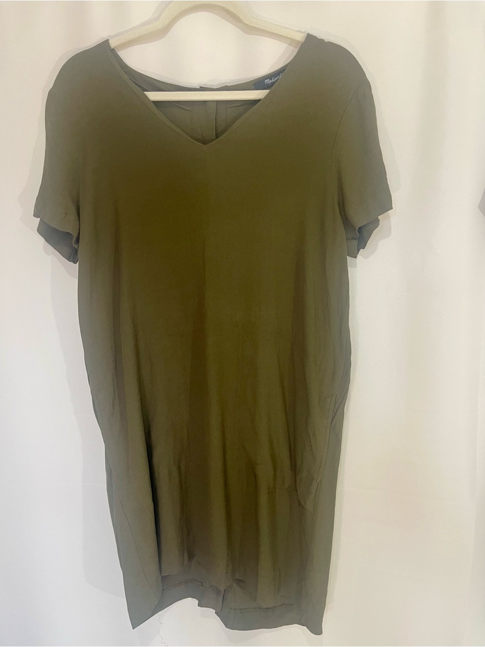 Madewell Button Back V-Neck Short Sleeve Women's Dress Size M